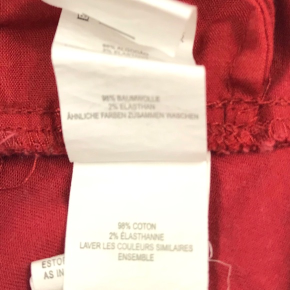 Red skinny stretch jeans sz 4 (from the UK) - Picture 8 of 8